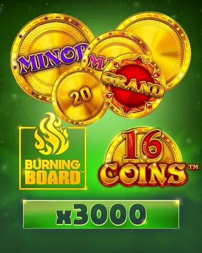 16 Coins Burning Board bei Flagman Casino
